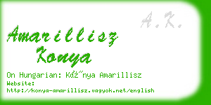 amarillisz konya business card
